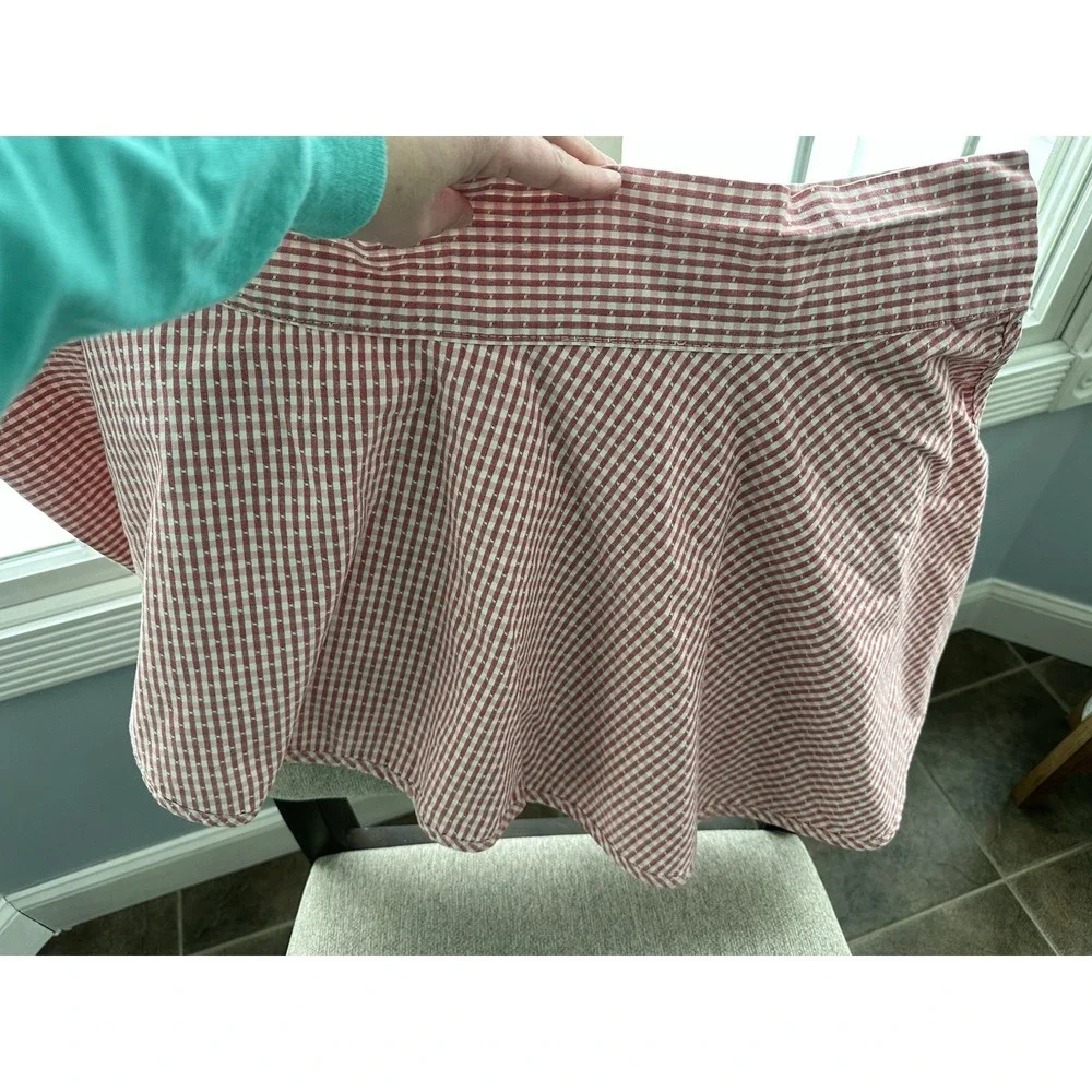 Classic Red/White gingham Country Curtains Brand Cotton Valance 50Wx14L -4 avail